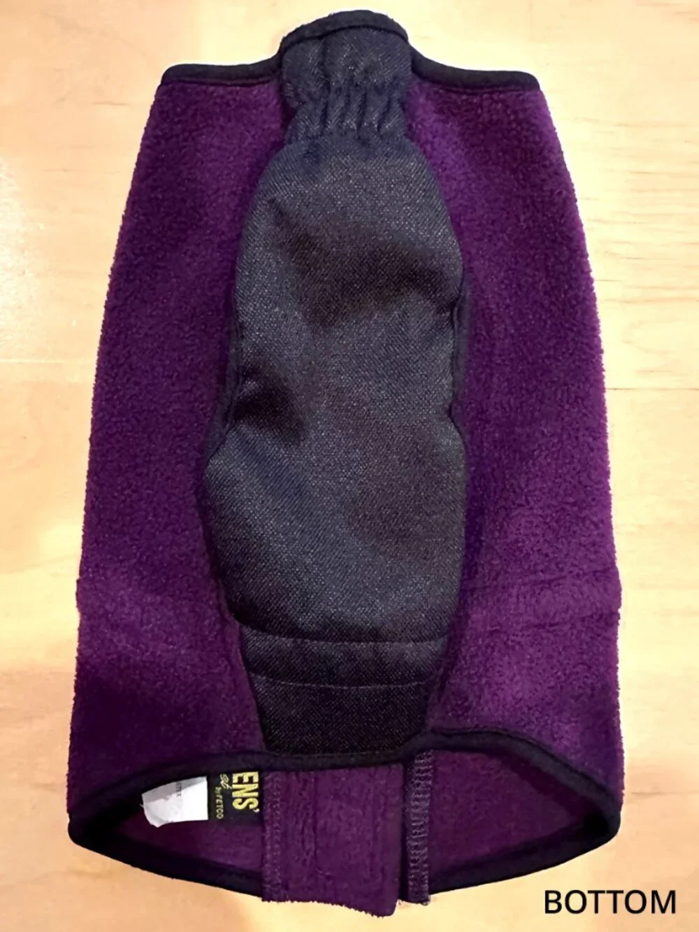 Dickens Closet Small Purple Fleece Dog Coat Adjustable Waterproof Belly Jacket